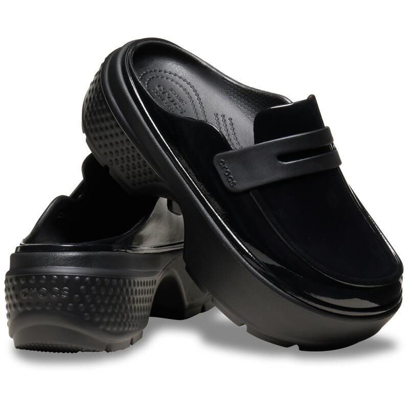 Crocs ストンプローファー 23cm 黒 楽天市場】 CROCS(クロックス) STOMP HIGH SHINE LOAFER