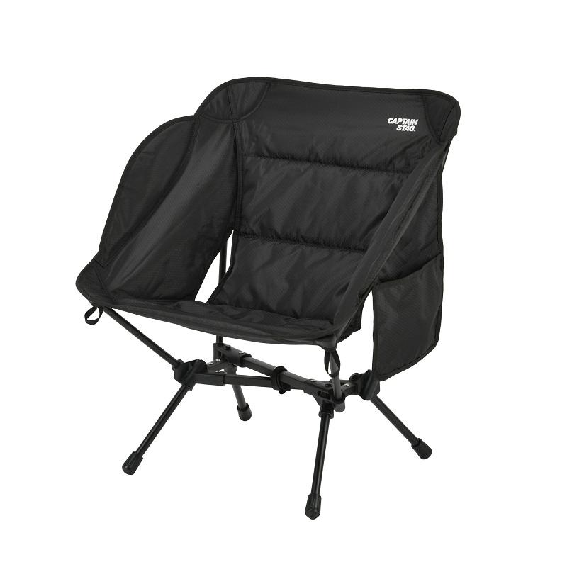 キャプテンスタッグ(CAPTAIN STAG) 【2個仕かける】トレッカー クッションライトチェア 黒いこと UC-1905