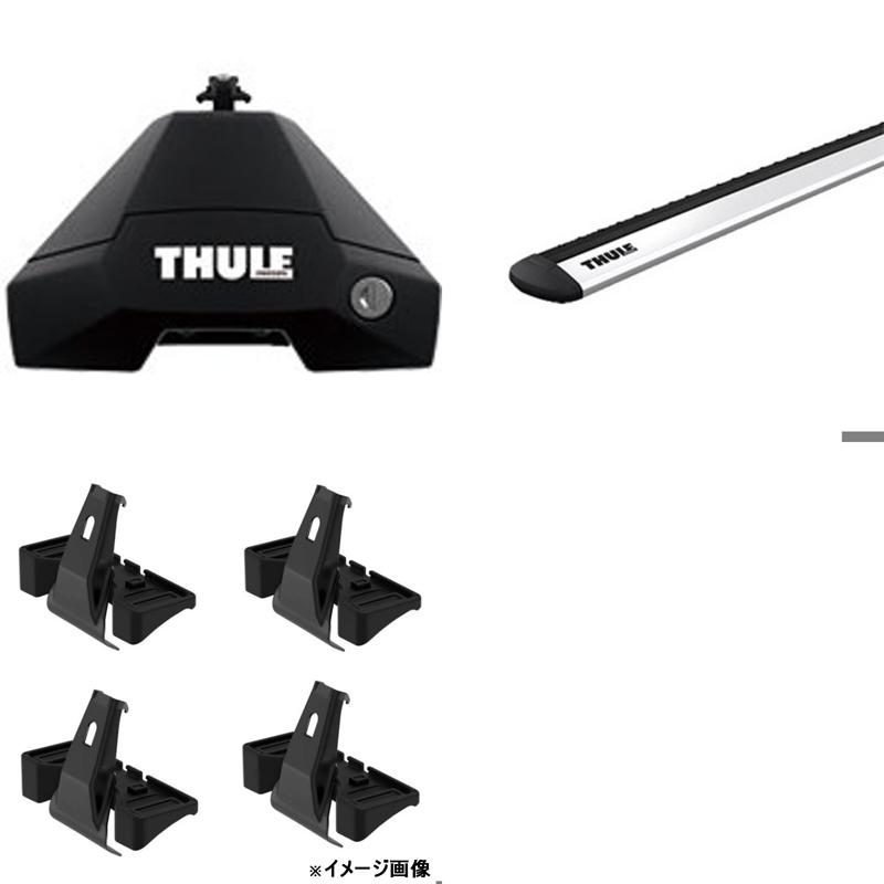 Thule(スーリー) トヨタ ランドクルーザー 300(ルーフレール無)用 ウイングバーEVOセット R3/8～ シルバー TH7105+TH7115+5309｜ナチュラム 支店