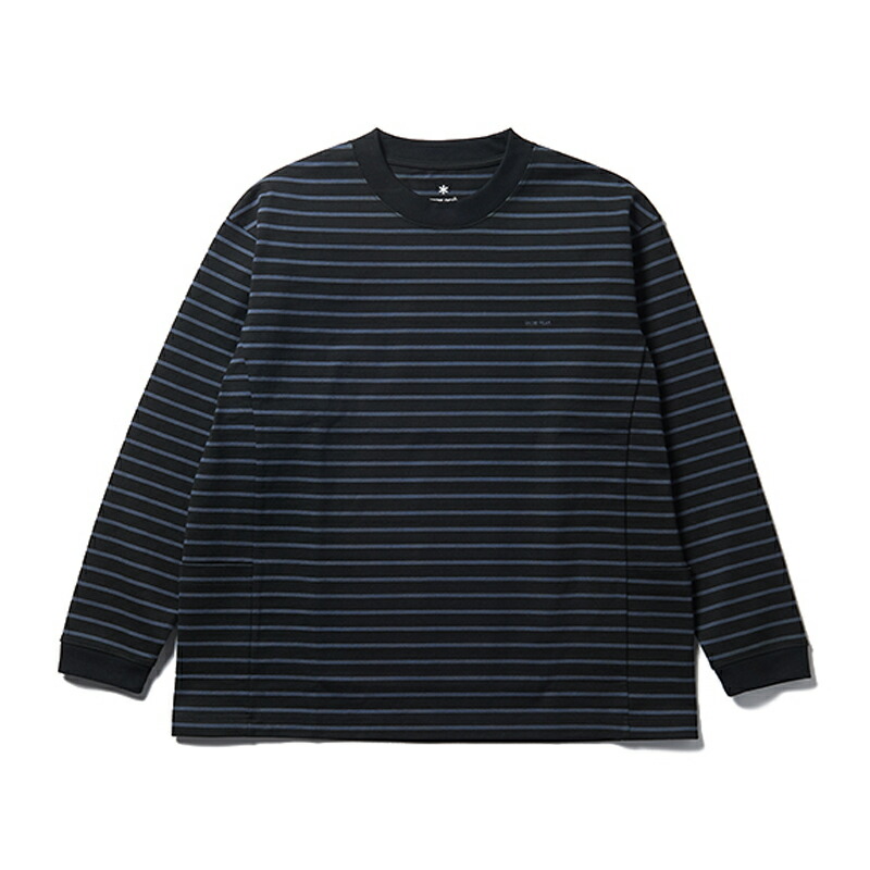 Heavy Cotton Border LS T L Blackgrey