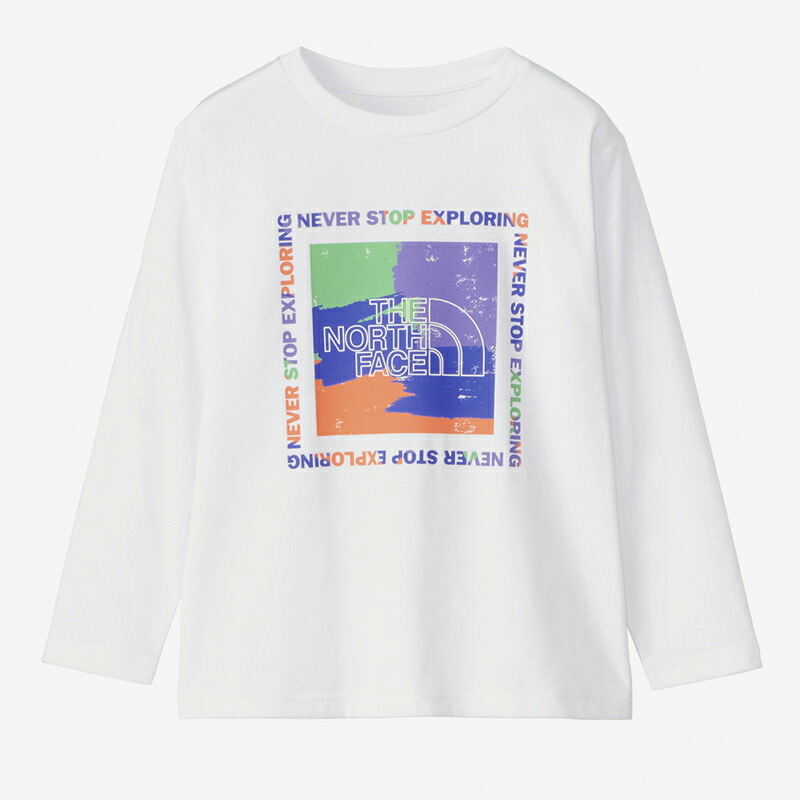 ロングスリーブ ゲット モテッド グラフィック ティー キッズ 140 ホワイト