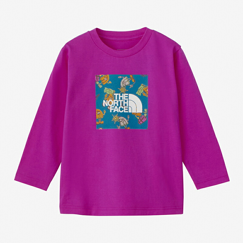トドラー ロングスリーブグラフィックスクエアロゴ ティー 100 ディープマルベリー