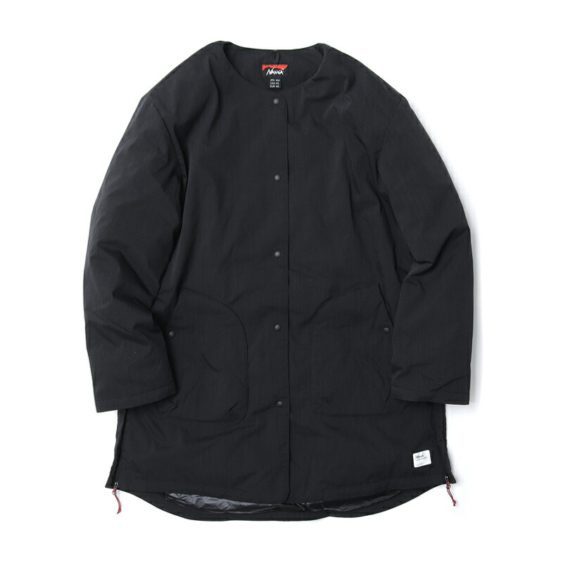 WORK NOT WORK × NANGA ノーカラーダウンロングカーディガン NANGA×WORK NOT WORK 別注ノーカラーダウンロングカーディガン