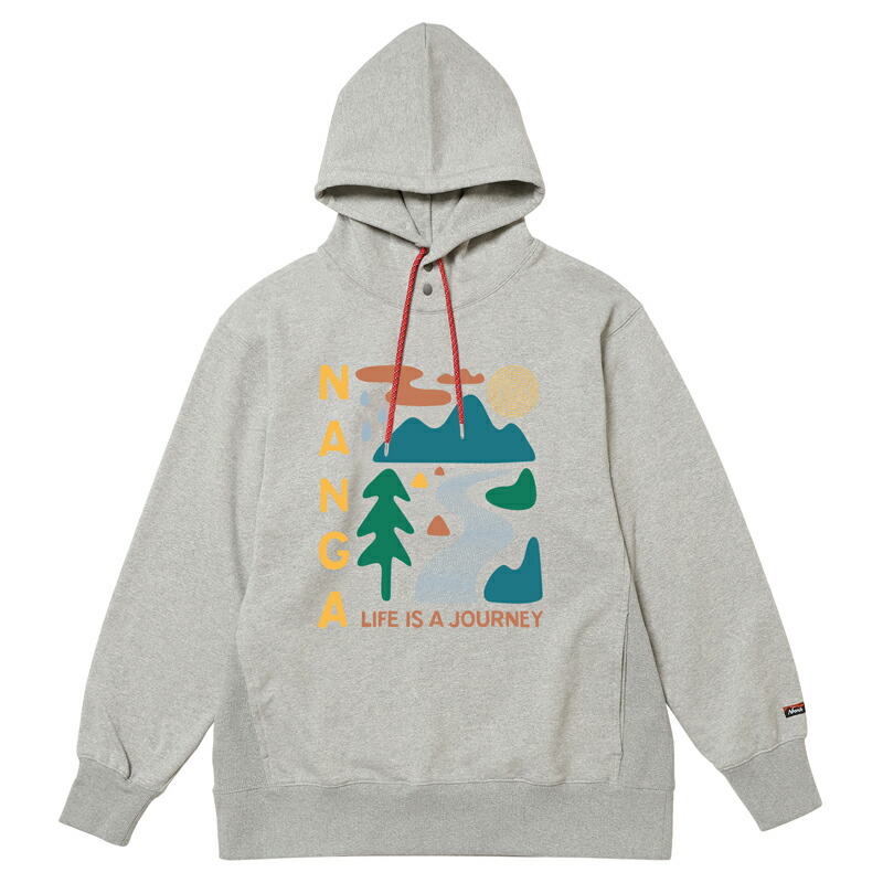 ライフ イズ ア ジャーニー ナイチャー エレメンツ スウェット フーディ M L.GRY