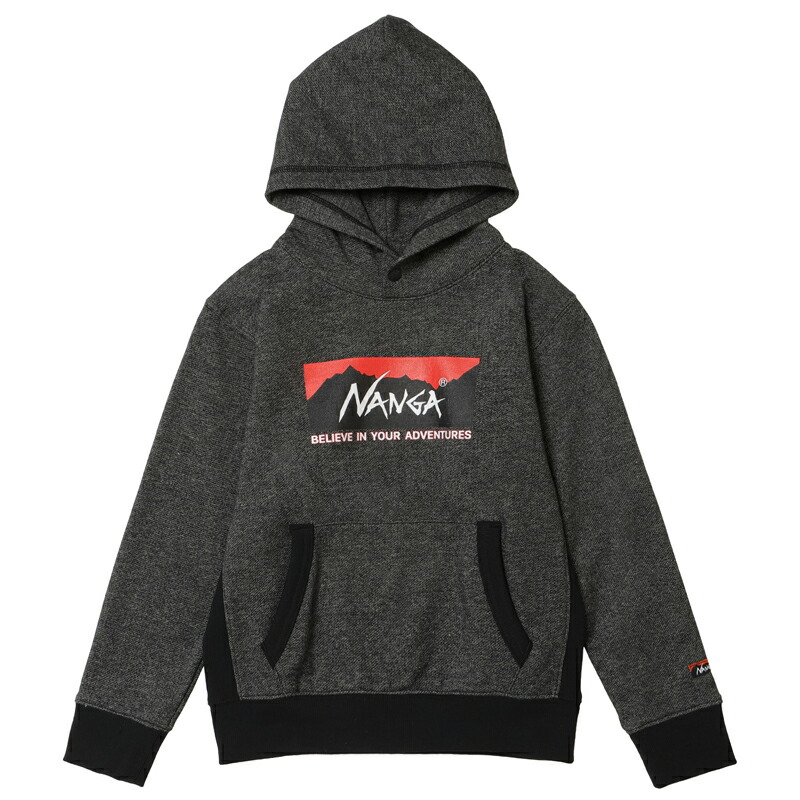 エコ ハイブリッド ボックス ロゴ キッズ スウェット フーディー 100 BLACK