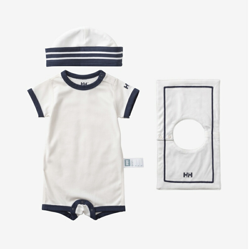 ベビー マイファーストHHマリンロンパースセット 60 アイボリー