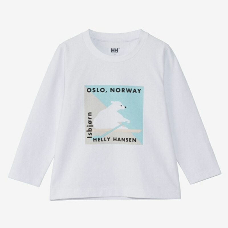 キッズ ロングスリーブ アニマルティー 120 クリアホワイト