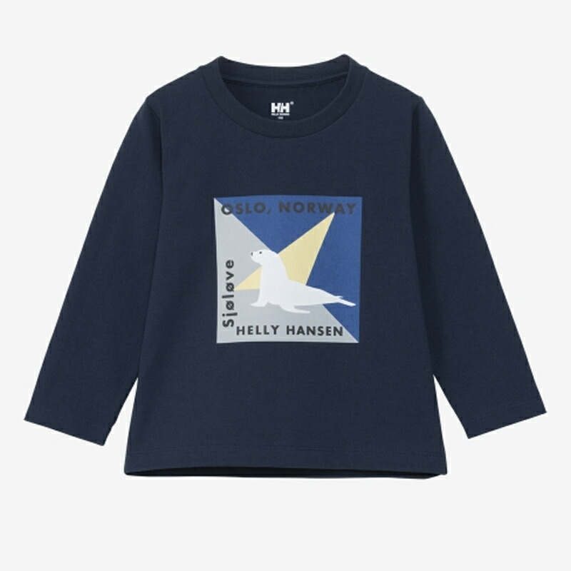 キッズ ロングスリーブ アニマルティー 100 オーシャンネイビー