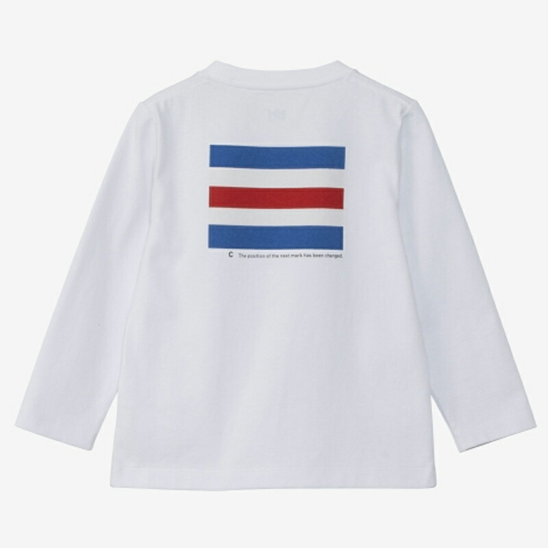 キッズ ロングスリーブシグナルフラッグスティー 110 クリアホワイト