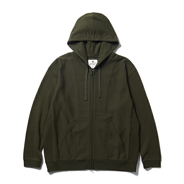 TAKIBI Sweatshirt Zip Up Hoodie M Olive