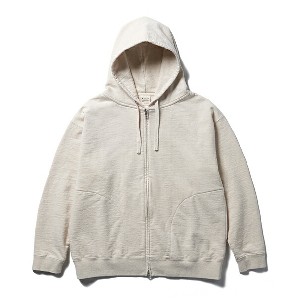 Recycled Cotton Zip Up Hoodie XL Oatmeal