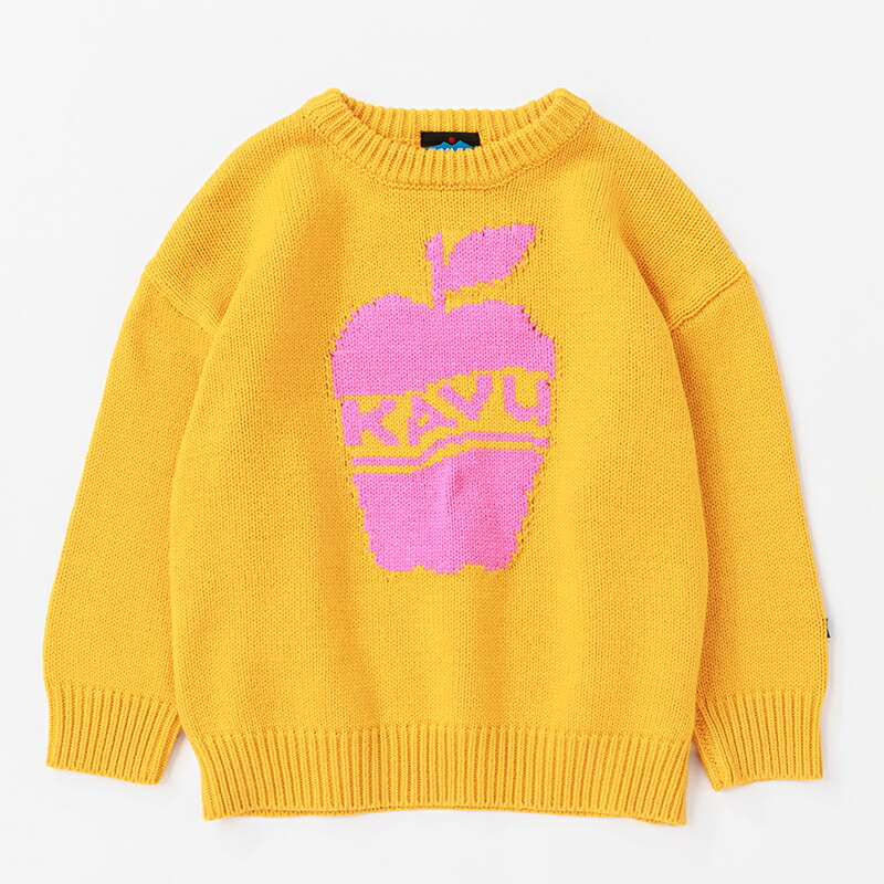 キッズアップルニット M マスタード