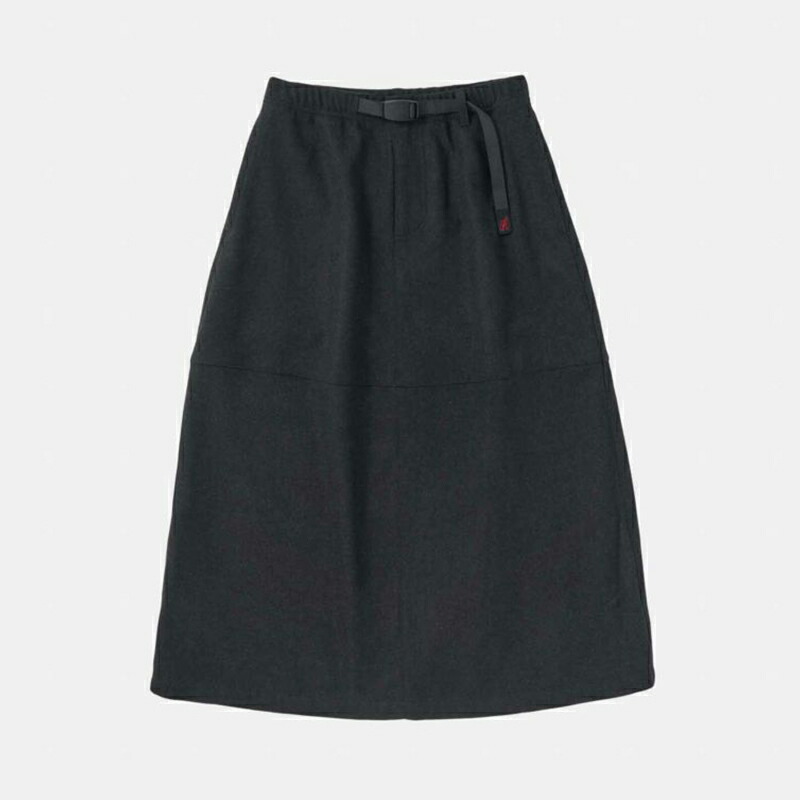 WOOL PANELED SKIRT(ウールパネルドスカート) M CHARC WOOL