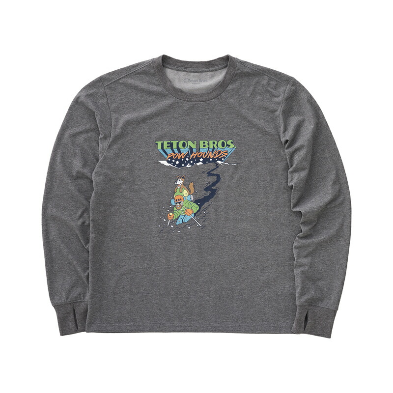 TB POW HOUNDS L/S TEE M GRAY