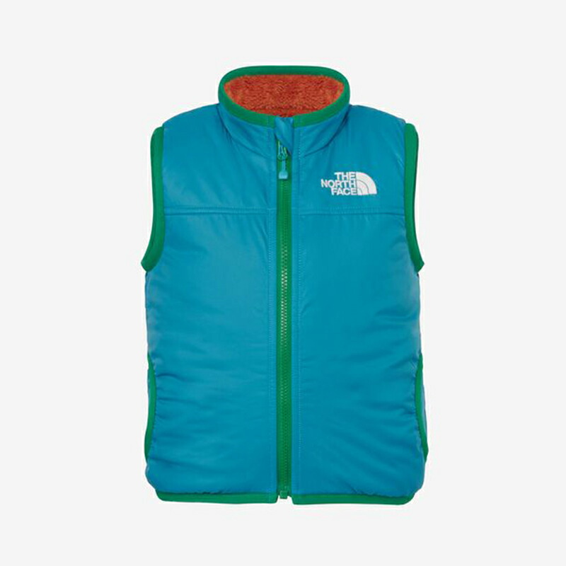 リバーシブルコージーベスト ベビー 80 アルカリブルー