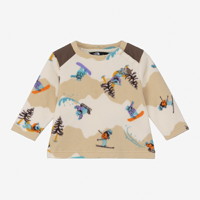 ベビーマイクロフリースクルー 80 ベージュ