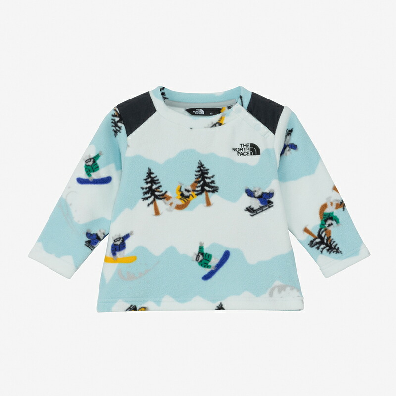 ベビーマイクロフリースクルー 80 ブルー