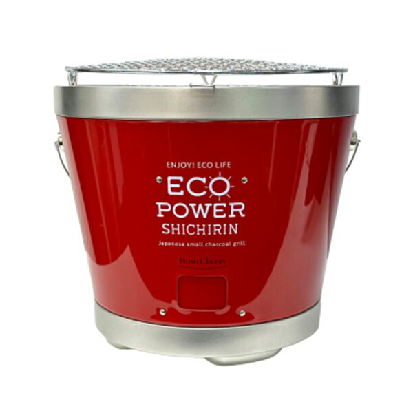 ホームチアリー(HOMECHEERY) ECO POWER SHICHIRIN セラミック製七輪 28cm レッド GASH003RD