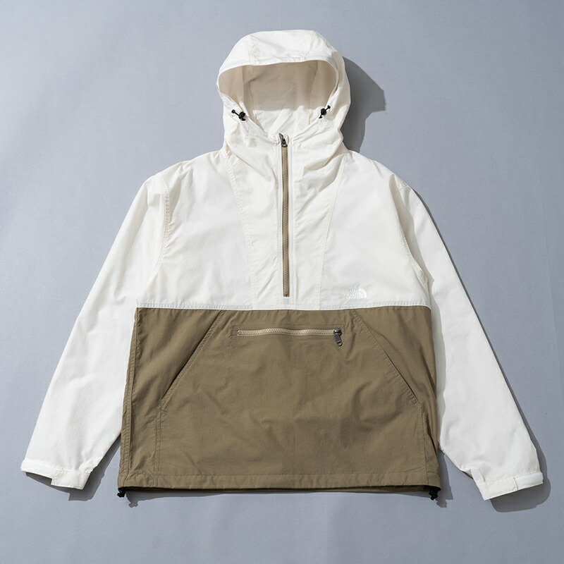 コンパクトアノラック メンズ M ホワイト×カーキ(WC)