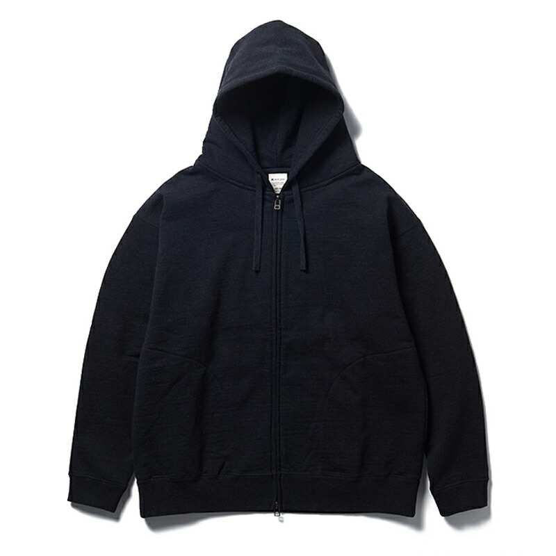 Recycled Cotton Zip Up Parka M Black