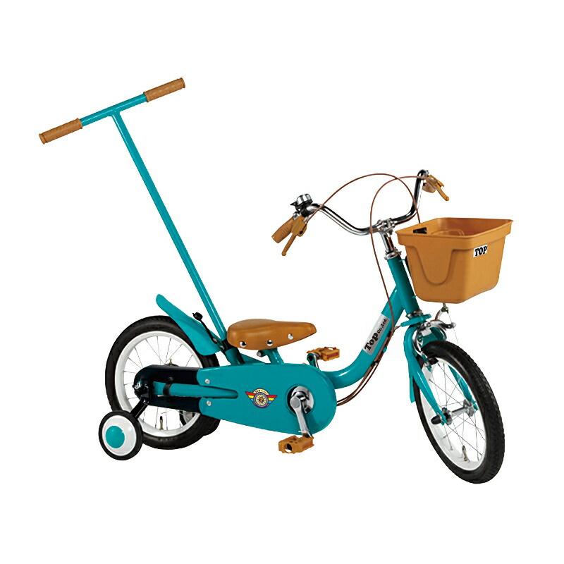 トップ(TOP) いきなり自転車 押し手付き自転車 2-6歳 14インチ ブルーミングターコイズ 4938402975205