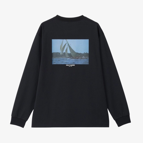 ロングスリーブ オーシャングラフィックティー XS ブラック(K)