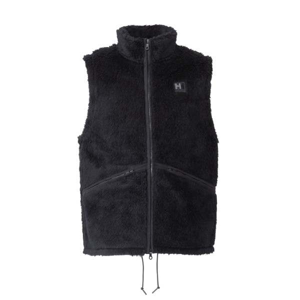 ファイバーパイル ウールコットンベスト M ブラック(K)