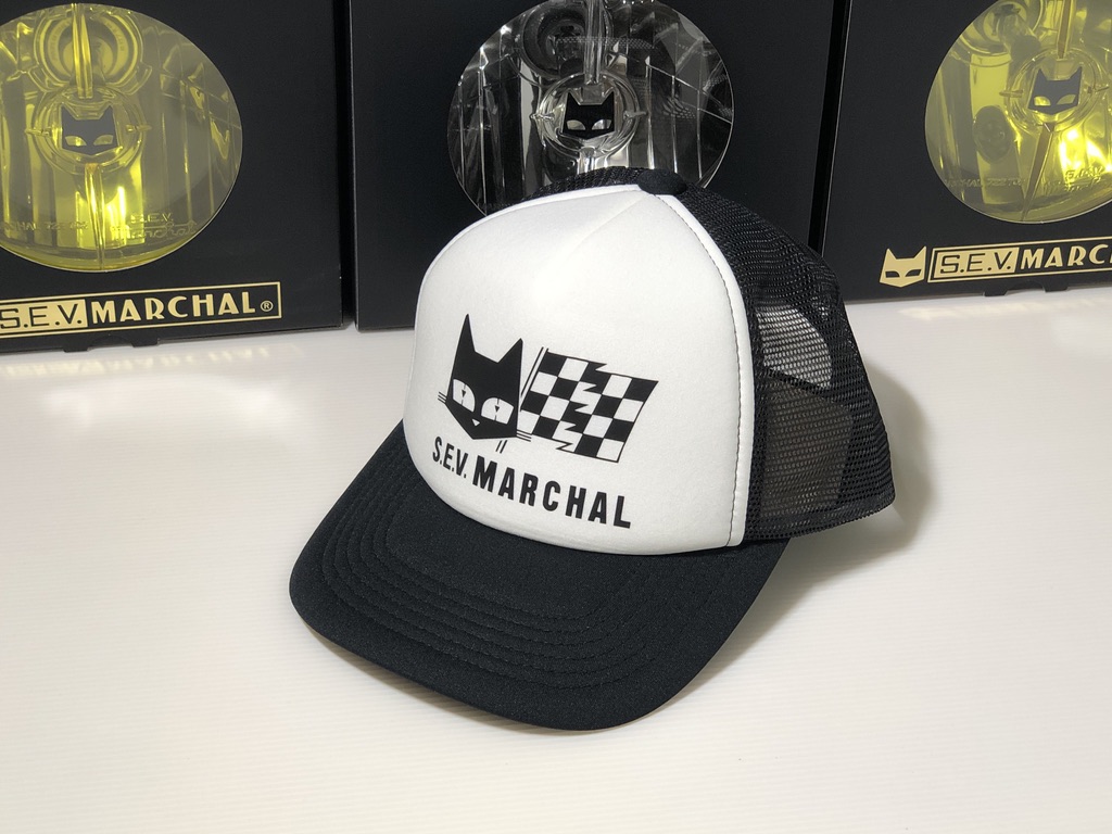 Marchal ★ マーシャル メッシュ キャップ フラッグ ブラック × ホワイト 800-3001 検）帽子 メンズ レディース ユニセックス ツーリング ウェア 黒 白 似合う 可愛い かっこいい グッズ プレゼント 粗品 旧車 バイク 車 街道レーサー イベント ワークマン 作業 Z CB XJ GS 4,399円