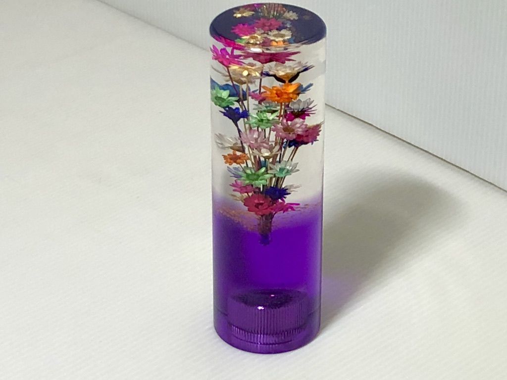 ロマンを握れ★ 水中花 シフトノブ ロング 紫 パープル 検）M10 M12 P 1.25 1.75 三菱 扶桑 日野 いすゞ UD プロフィア スーパーグレート ギガ クオン デコトラ GX71 ソアラ ハイゼット エブリー キャリー L700 アルト ローレル セドリック グロリア Bosozoku Kaido shift