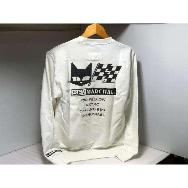 店頭在庫有★ 正規品 89220 白 2XL サイズ マーシャル トレーナー SEV MARCHAL 検）Marshall ホワイト ロゴ パーカー スエット 長袖 バイク 旧車 ツーリング イベント 企業 ロゴ ウェア 面白い かっこいい 用 タイト ルーズ 温 秋 冬 春 おしゃれ 可愛い メンズ レディース