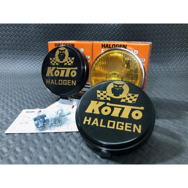 ガラスレンズ ★2個 黒金カバー付！小糸製作所 161型 丸 ハロゲン フォグランプ 検) 金属製ケース！24V 球を使えば ２４V 車 使用可能 ハイエース プロボックス デコトラ 日野 いすゞ 三菱 扶桑 UD 旧車 プロフィア スーパーグレート ギガ クオン fog lamp マーシャル シビ 35,035円