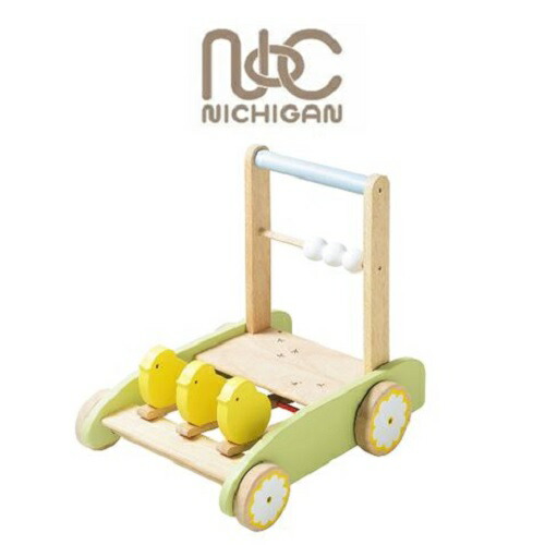 ニチガン おさんぽpipi 手押し車 BB37 【国内定め事品】 乳飲み子 知育 木製