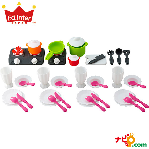 エドインター シリコン クッキングセット 幼稚園 保育園向け Ed Inter 3歳 エド インター Ed Inter 玩具 知育 おうち時間 おままごと キッチン トイ 料理 ごっこ 遊び 食材 包丁 まな板 フライパン 野菜 幼児 おもちゃ 誕生日 男の子 女の子 ギフト