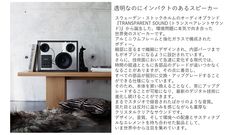 即納】 SMALL TRANSPARENT SPEAKER Black TPS-04 スモール