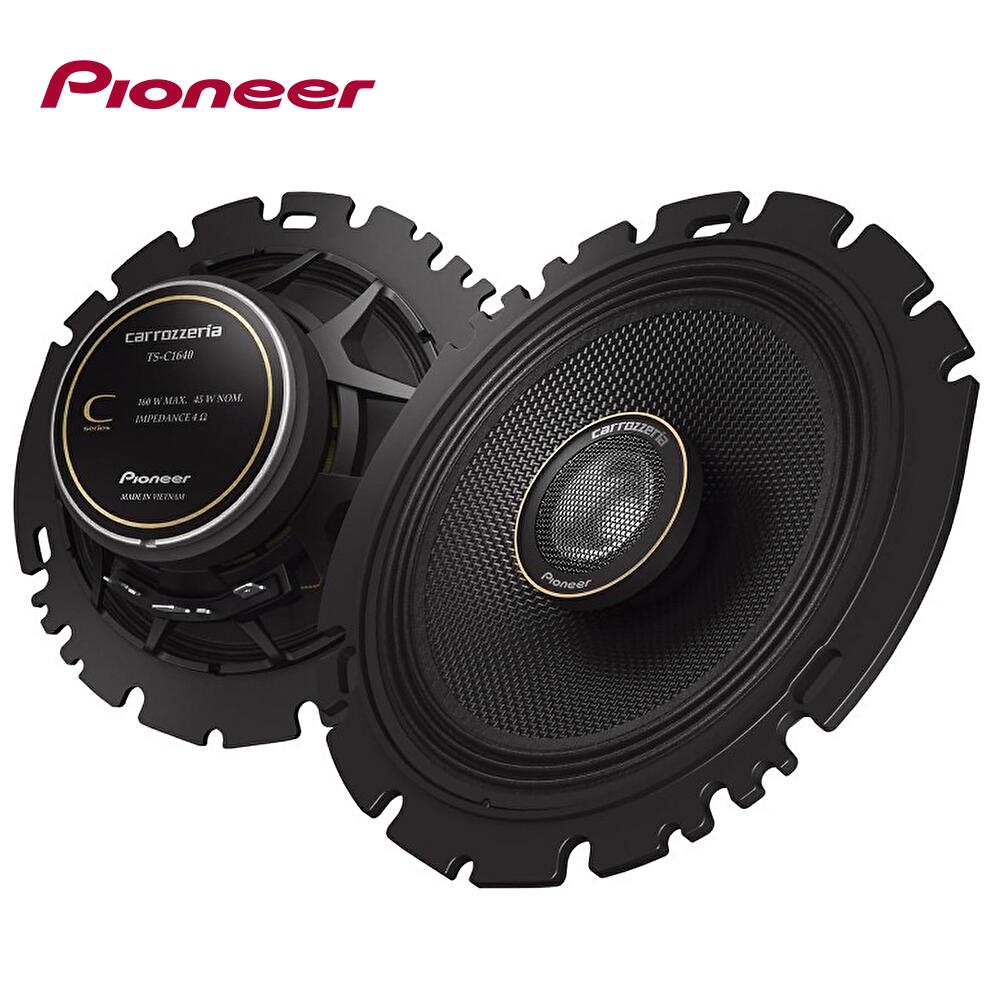 パイオニア カロッツェリア Pioneer carrozzeria スピーカー 16cm カスタムフィットスピーカー コアキシャル 2ウェイ ハイレゾ対応 TS-C1640｜ナビッピオンライン　店