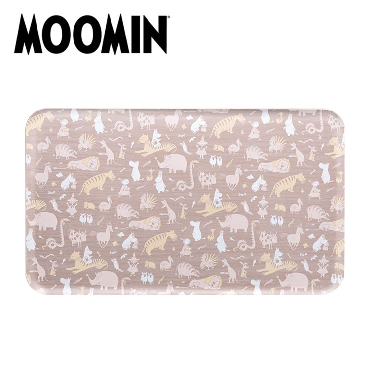 MOOMIN 愛玩動物用プレイスマット MRA150013 愛玩動物 夕ご飯引っ敷き 愛玩動物用 ボンネット引っ敷き 召し上がる えさ皿 エサ入れ 上滑り打ちきり 矩形 ケイ素樹脂