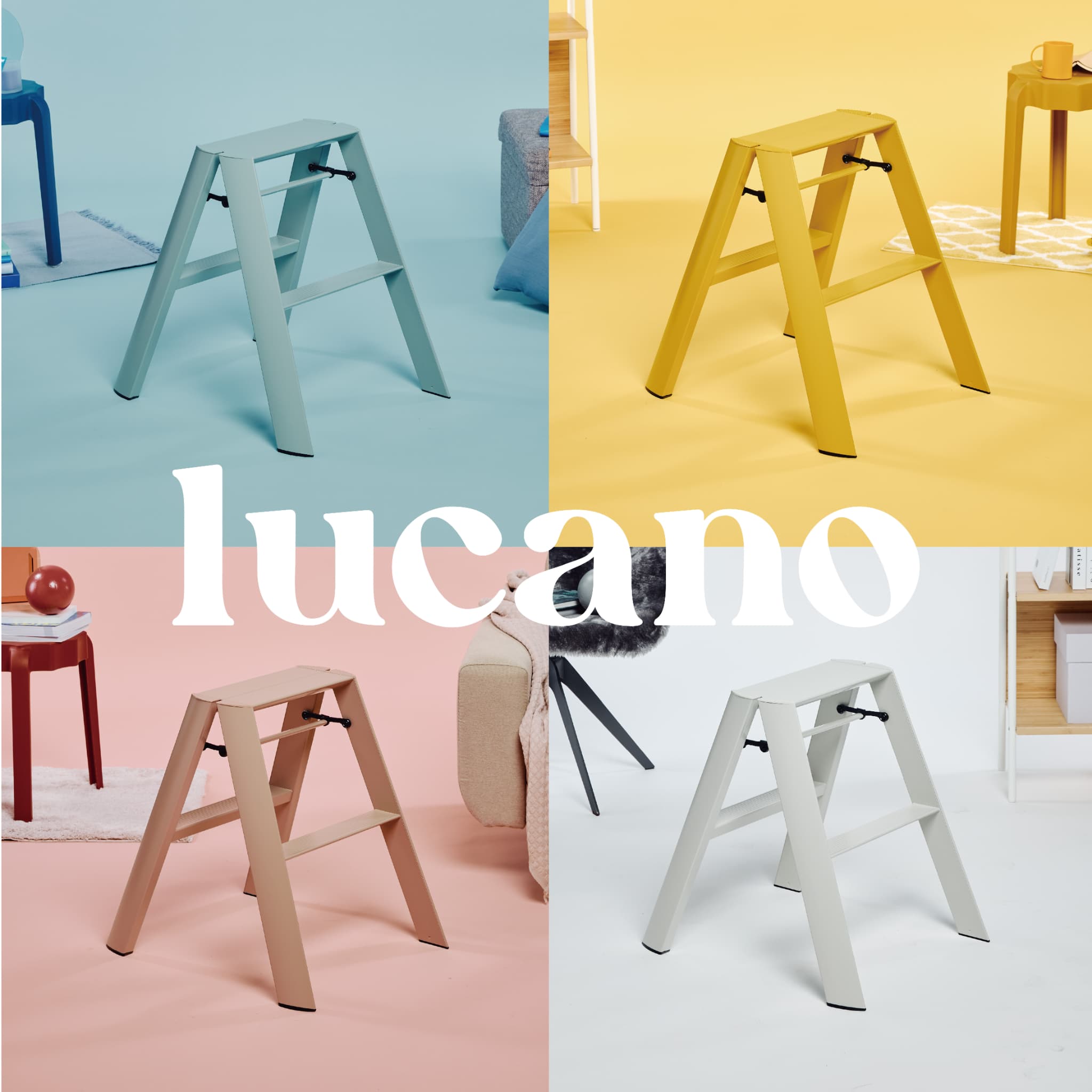 長谷川工業 lucano ルカーノ 2-step ML2.0-2 脚立 2段 踏み台 おしゃれ ハセガワ Hasegawa