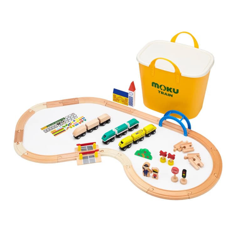 ポポンデッタ mokuTRAIN 木製路面電車と軌跡仕掛ける(スタックストーお片付けBOX) MOK-512