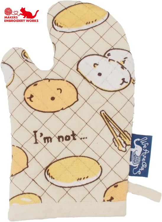 カピバラさん 刺繡 キッチンミトン MAK-03 ミトン 鍋つかみ オーブン ベーキング 耐熱 断熱 高温 耐性 かわいい プレゼント ギフト TRYWORKS キャラクター グッズ メイカーズ画像