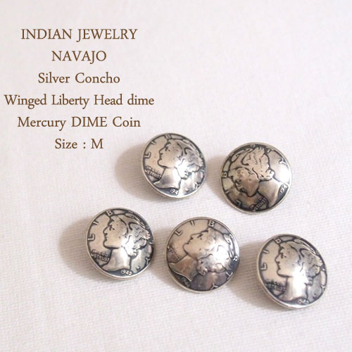 天市场: 印度珠宝纳瓦霍人康乔 10 美分硬币汞