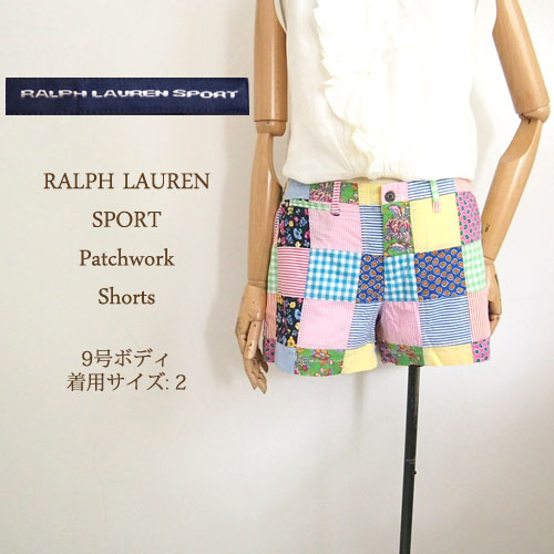 【SALE】ラルフローレン 運動競技 レディース パッチワーク 遊撃手ズボン下Ralph Lauren SPORT Patchwork short