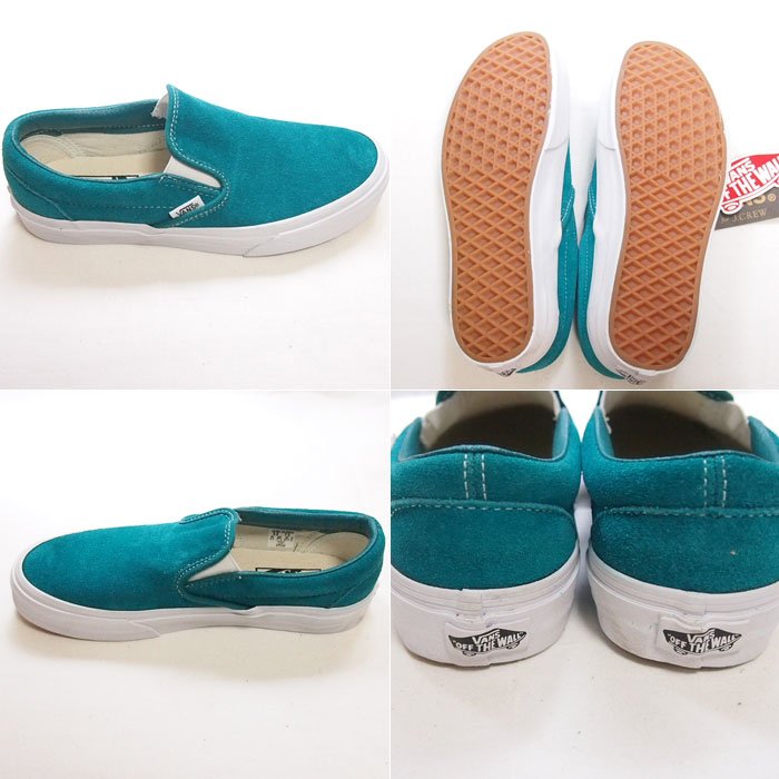 green suede vans slip ons