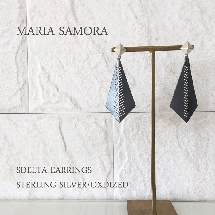 マリア サモラ デルタ シルバー ピアス MARIA SAMORA DELTA EARRINGS STERLING SILVER