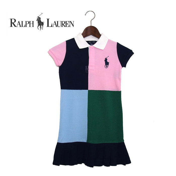 楽天市場 ラルフローレン キッズ ガールズ パッチワーク ビッグポニー ポロワンピースralph Lauren Kid S Navie