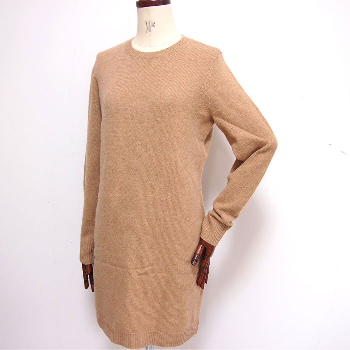 楽天市場 ラルフローレン ポロ レディース レザートリム カシミア混 ウール ニット ワンピース キャメルベージュpolo Ralph Lauren Dress Navie