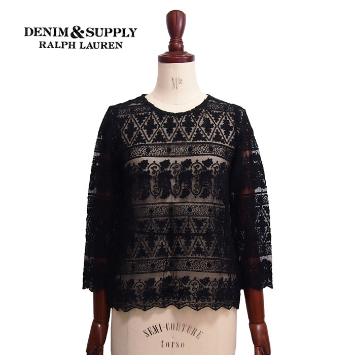 激安の ラルフローレン レディース デニム サプライ レース 刺繍 7分袖 ブラウス ブラックdenim Supply By Ralph Lauren 送料無料 Haringeylawcentre Org Uk