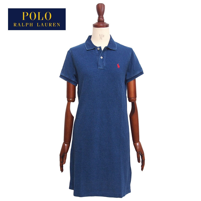 Polo レディース ラルフローレン ポニー刺繍 ポロワンピース Lauren レディース ラルフローレン Ralph Polo Ralph ポロ Lauren ワンピース ポニー刺繍 インディゴ ポロワンピース インディゴブルーpolo Polo Dress Navie