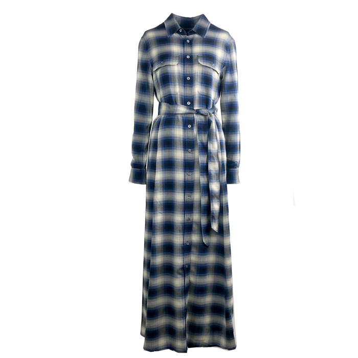 ralph lauren plaid maxi dress