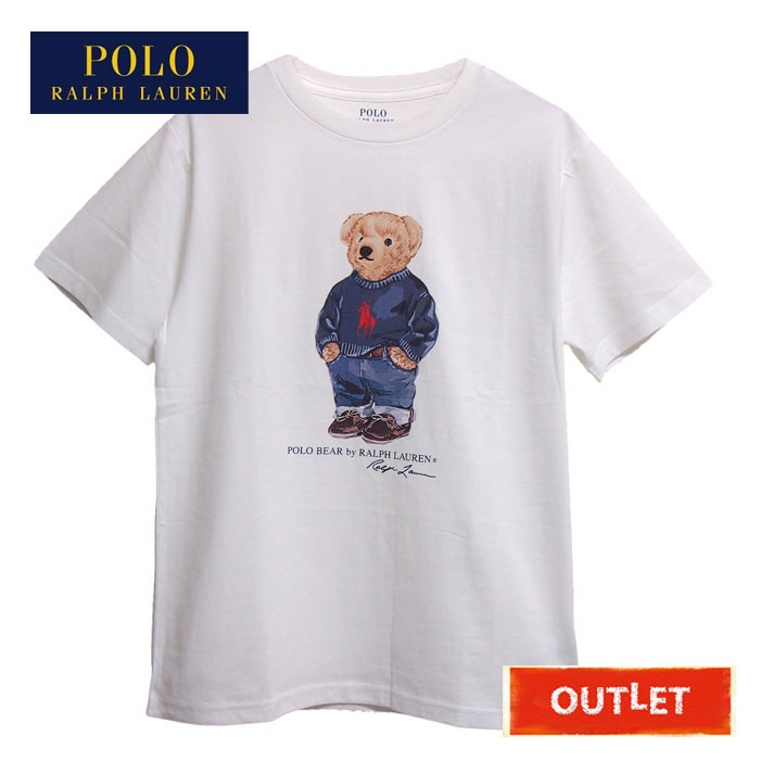難あり アウトレット メール便送料無料 ラルフローレン ポロ ボーイズ ポロベアー クルーネック Tシャツ ホワイト Andapt Com