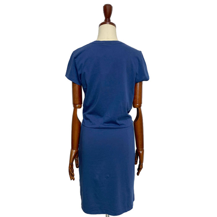 リボンデザイン半袖ワンピース ポニーワンポイント ポロ レディース Lauren ラップ ドレスpolo ラルフ Wrap ラルフローレン ポニーワンポイント Wrap Tee レディース Tシャツ Ralph Lauren Dress Navie